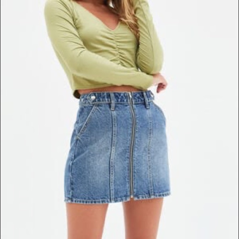 Pacsun front zip mini skirt